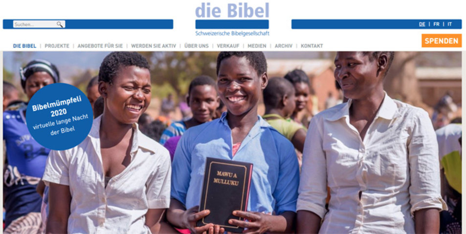 Am 27. November offeriert die Schweizerische Bibelgesellschaft ein "Bibelmümpfeli". Foto: Screenshot